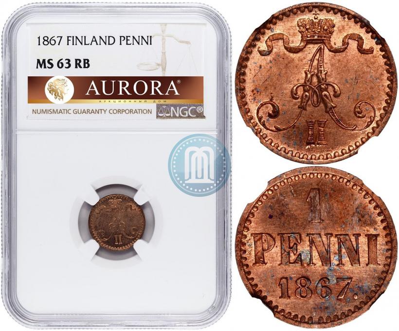 Picture 1 penni 1867 year  