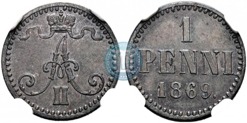 Picture 1 penni 1869 year  