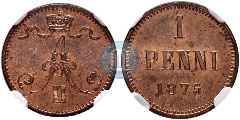 Picture 1 penni 1875 year  
