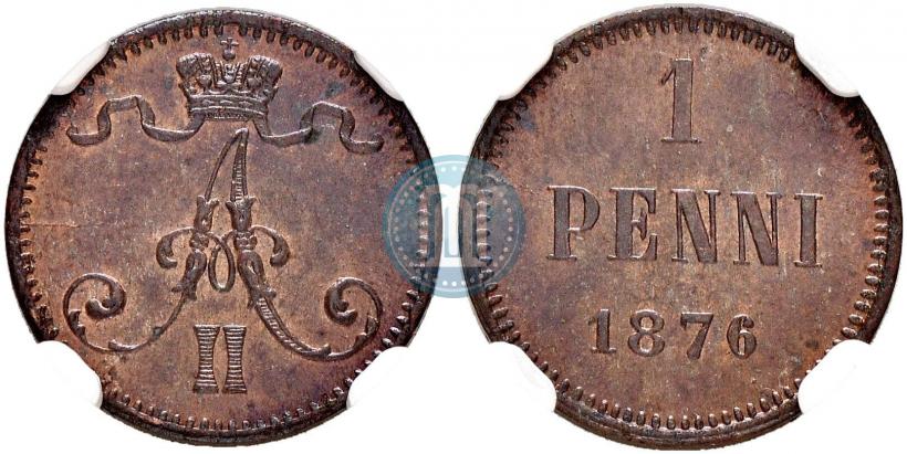 Фото 1 пенни 1876 года  