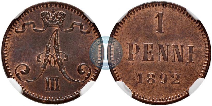 Фото 1 пенни 1892 года  