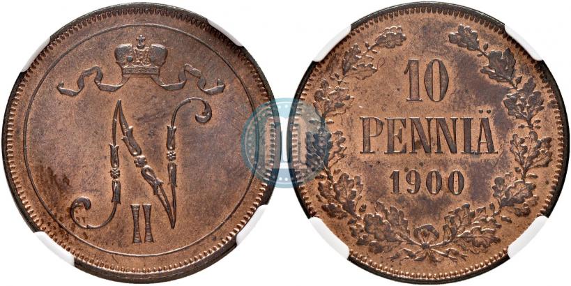 Picture 10 pennia 1900 year  