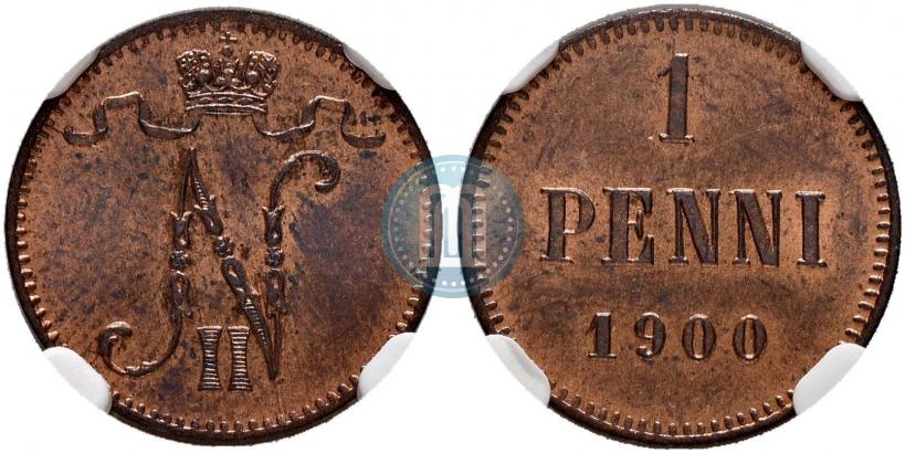 Фото 1 пенни 1900 года  