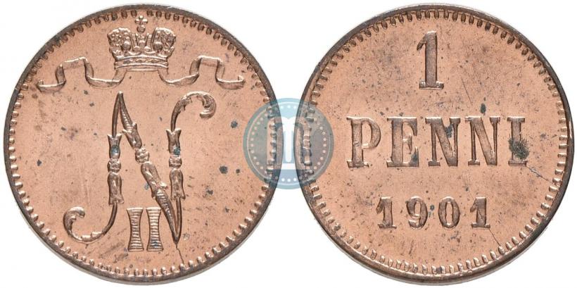 Фото 1 пенни 1901 года  