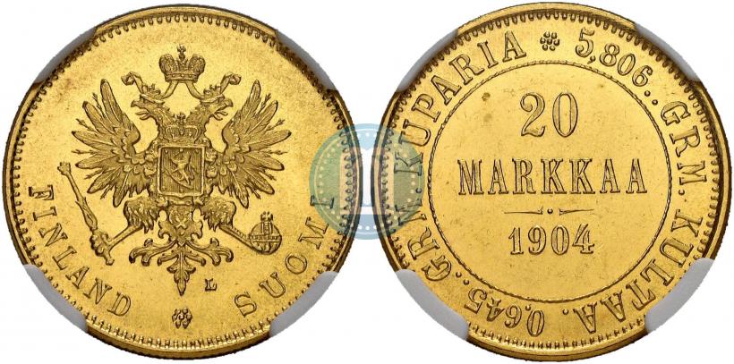 Picture 20 markkaa 1904 year L 