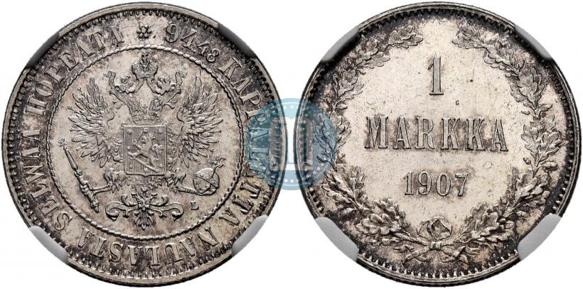 Picture 1 markka 1907 year L 