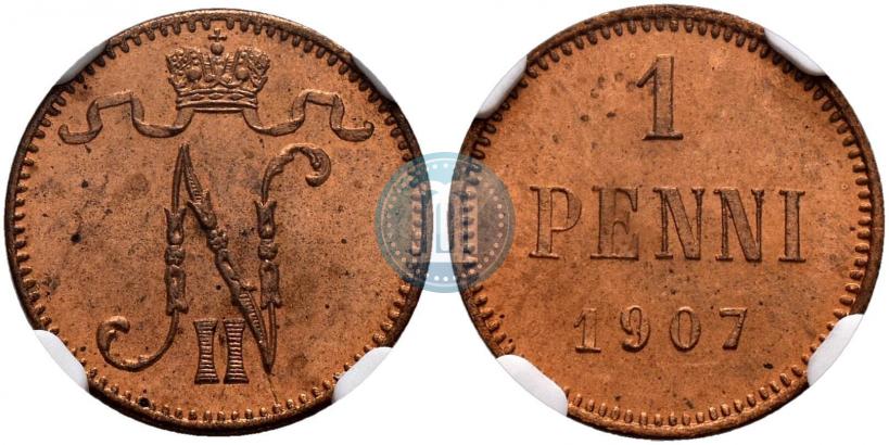 Фото 1 пенни 1907 года  