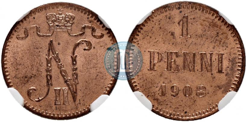 Фото 1 пенни 1908 года  