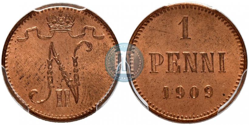 Picture 1 penni 1909 year  
