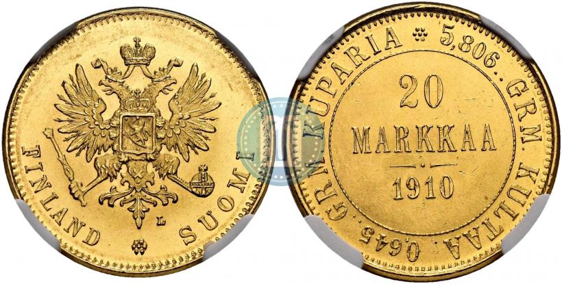 Picture 20 markkaa 1910 year L 