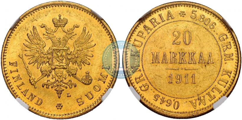 Picture 20 markkaa 1911 year L 