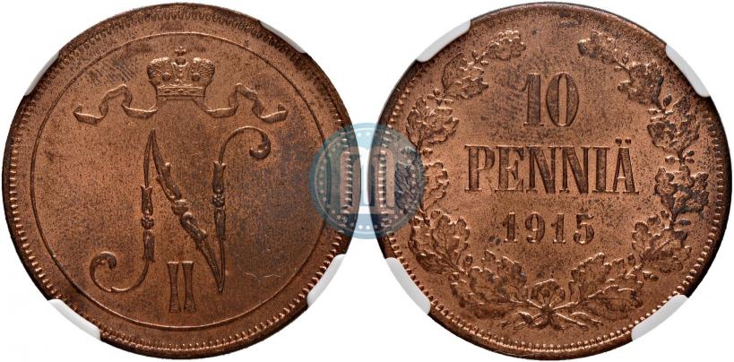 Picture 10 pennia 1915 year  
