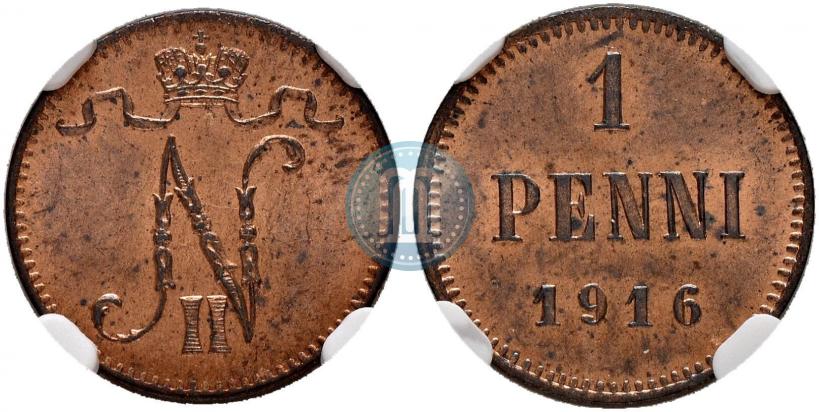 Фото 1 пенни 1916 года  