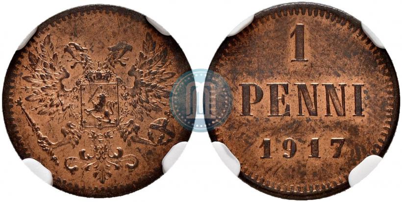 Фото 1 пенни 1917 года  