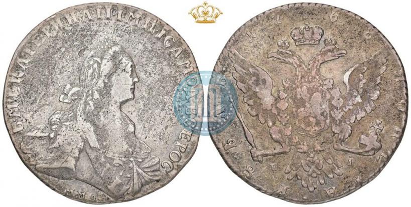 Фото 1 рубль 1768 года ММД-EI 