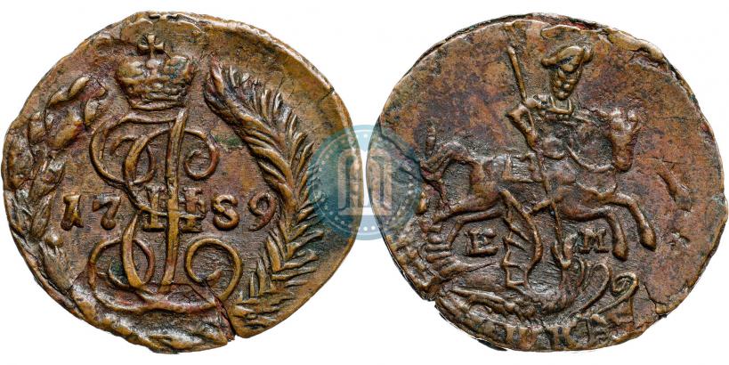 Фото Полушка 1789 года ЕМ 