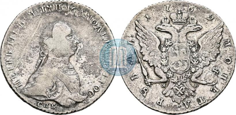 Picture 1 rouble 1762 year СПБ-НК 