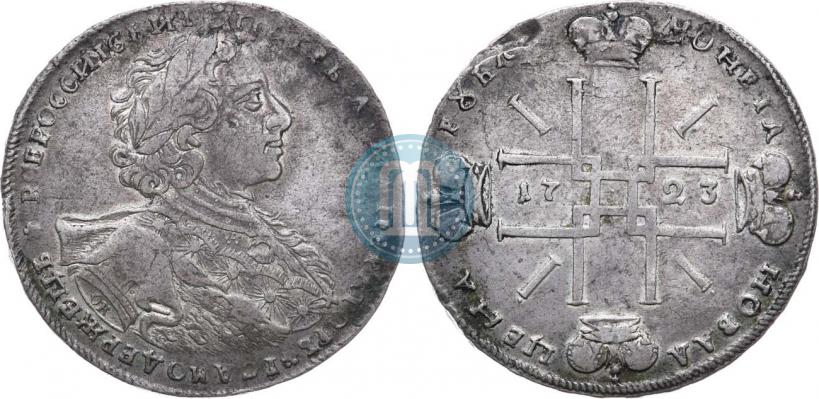 Picture 1 rouble 1723 year OK "Portrait with ermine mantle"