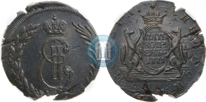 Picture 5 kopecks 1771 year КМ 