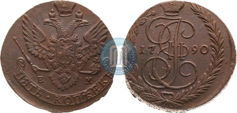 Фото 5 копеек 1790 года ЕМ 