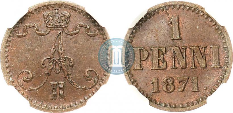 Picture 1 penni 1871 year  