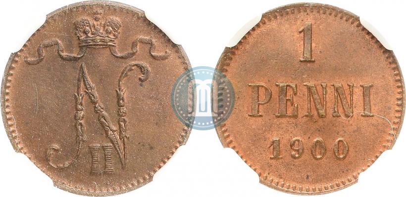 Фото 1 пенни 1900 года  