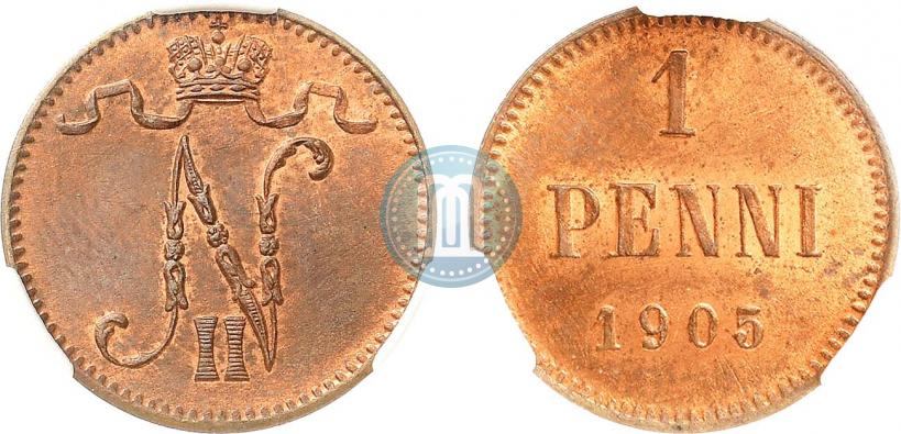 Фото 1 пенни 1905 года  