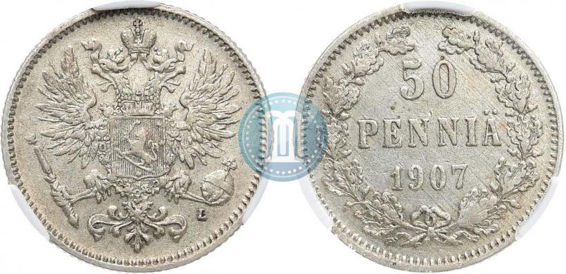 Picture 50 pennia 1907 year L 