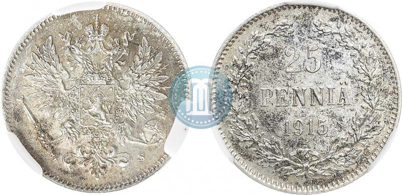 Picture 25 pennia 1915 year S 