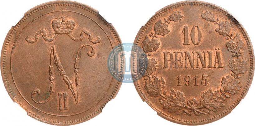 Picture 10 pennia 1915 year  