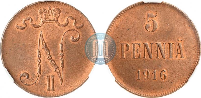 Фото 5 пенни 1916 года  
