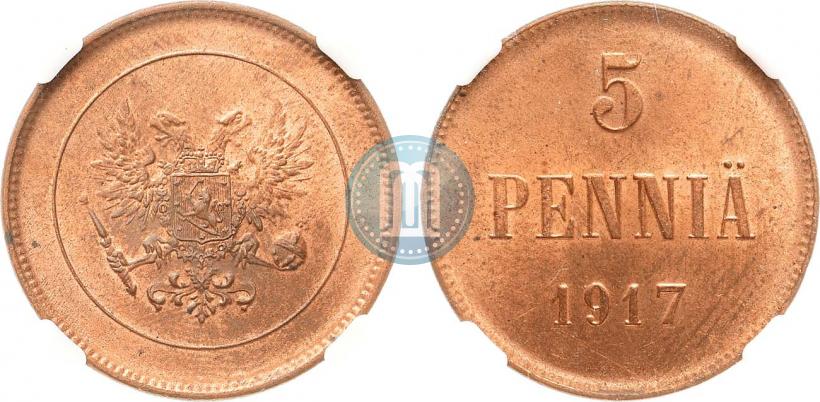 Фото 5 пенни 1917 года  