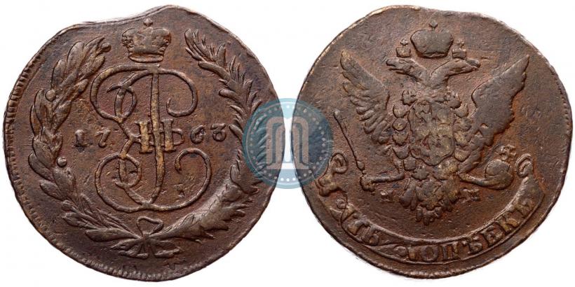 Picture 5 kopecks 1763 year ММ 