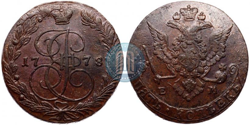 Picture 5 kopecks 1778 year ЕМ 