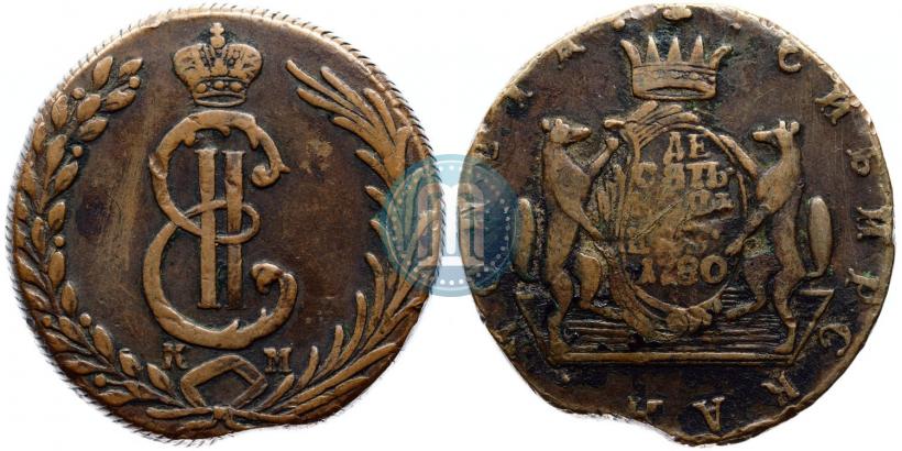 Picture 10 kopecks 1780 year КМ 