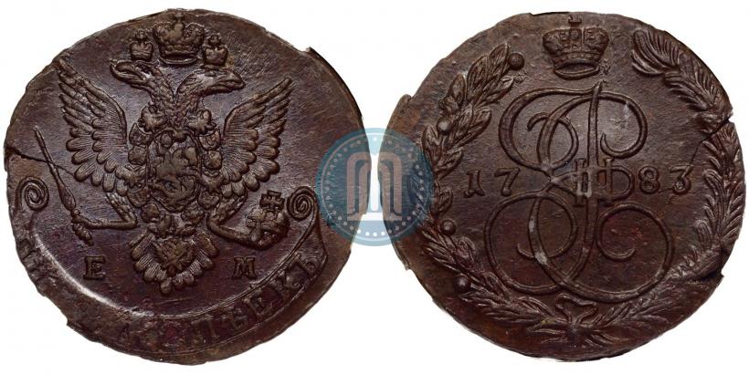 Picture 5 kopecks 1783 year ЕМ 