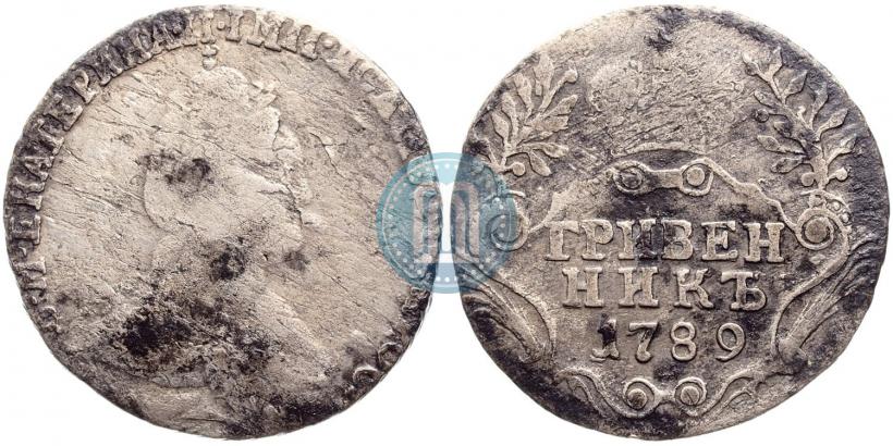 Picture Grivennik 1789 year СПБ 