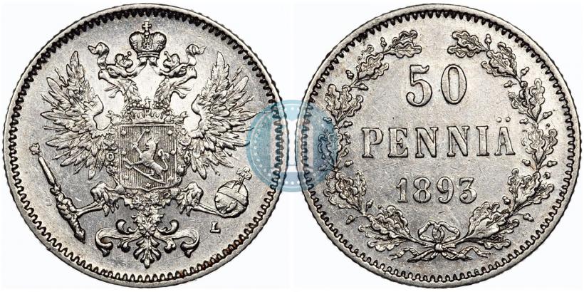 Фото 50 пенни 1893 года L 