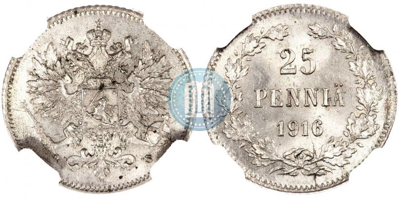 Фото 25 пенни 1916 года S 