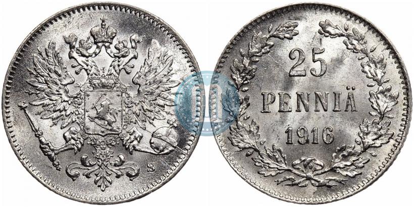 Фото 25 пенни 1916 года S 