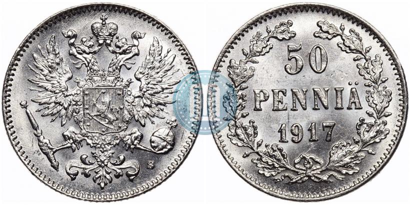 Фото 50 пенни 1917 года S 