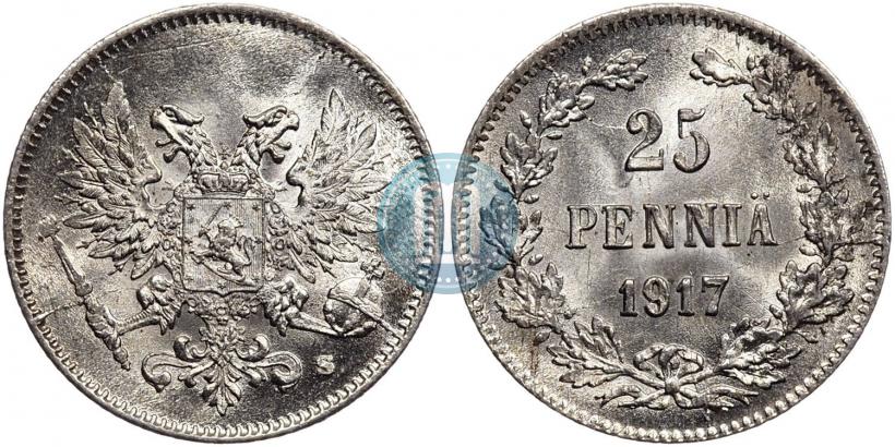 Фото 25 пенни 1917 года S 