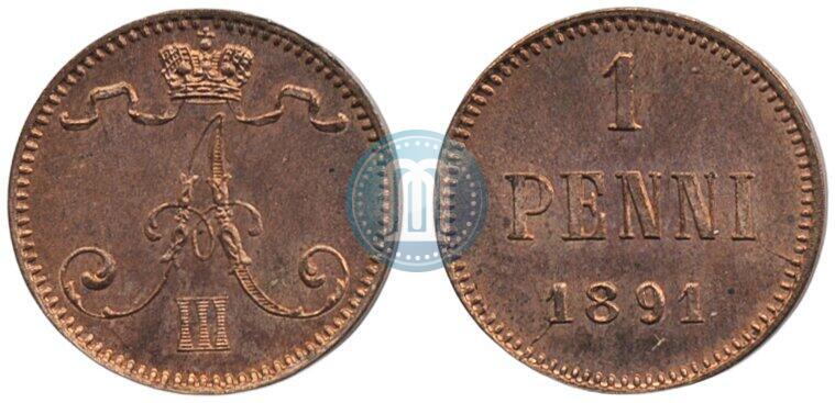 Picture 1 penni 1891 year  