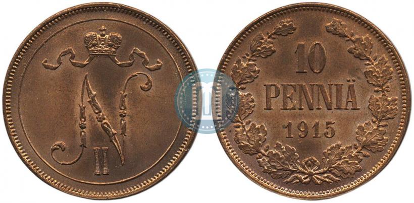 Picture 10 pennia 1915 year  