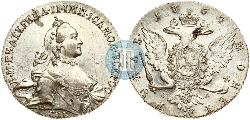 Фото 1 рубль 1764 года СПБ-СА 