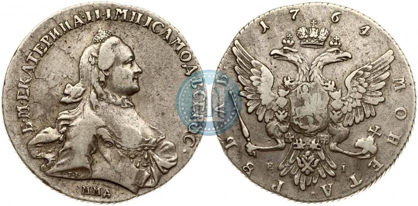 Фото 1 рубль 1764 года ММД-EI 