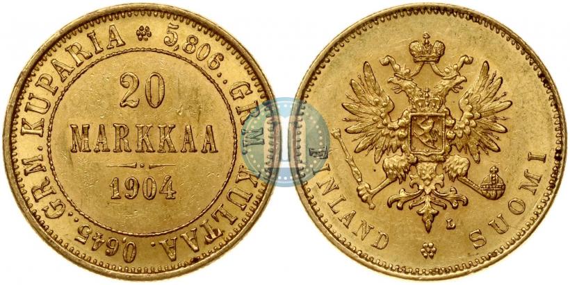 Picture 20 markkaa 1904 year L 