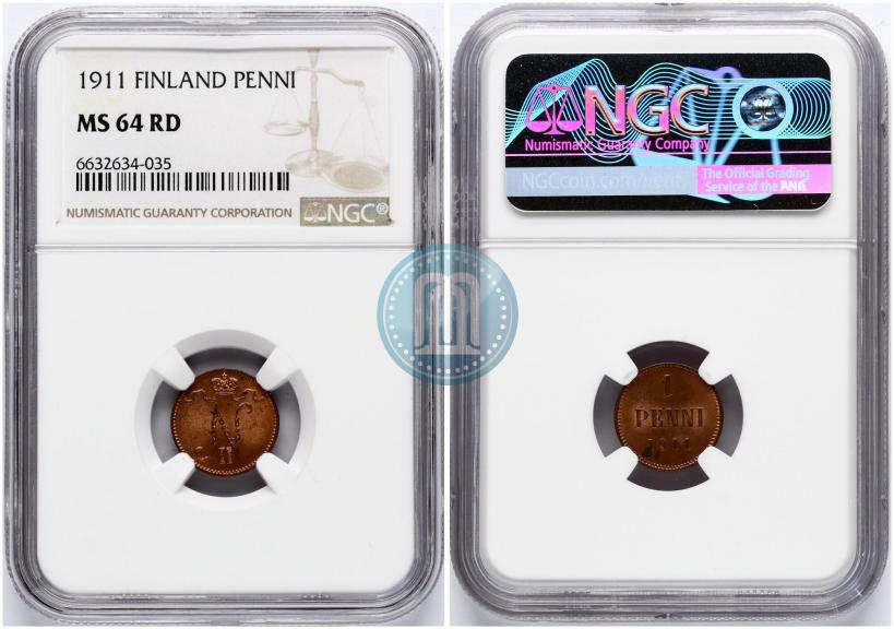 Фото 1 пенни 1911 года  