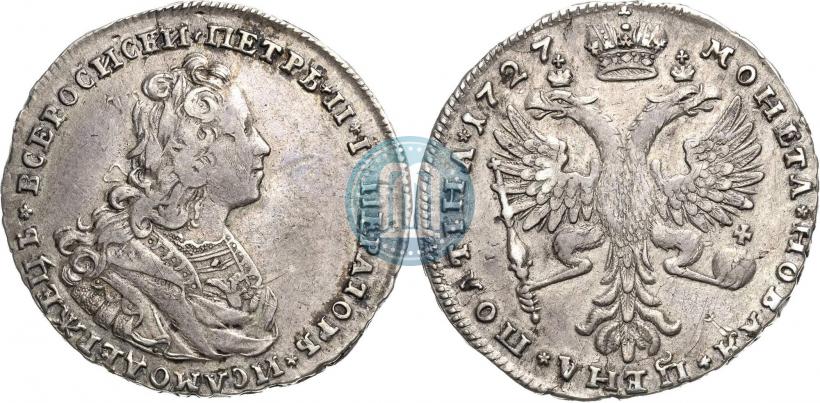 Фото Полтина 1727 года  "Московский тип"