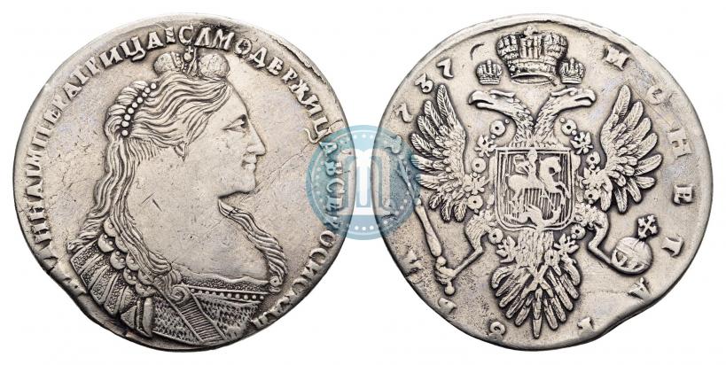 Фото 1 рубль 1737 года  "Тип 1735 года"
